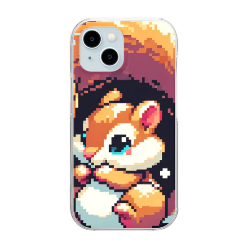 ドット風フワッとシッポリス Clear Smartphone Case