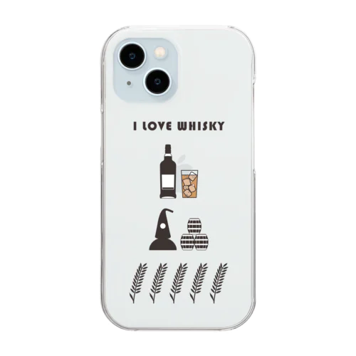 I LOVE WHISKEY-03 クリアスマホケース