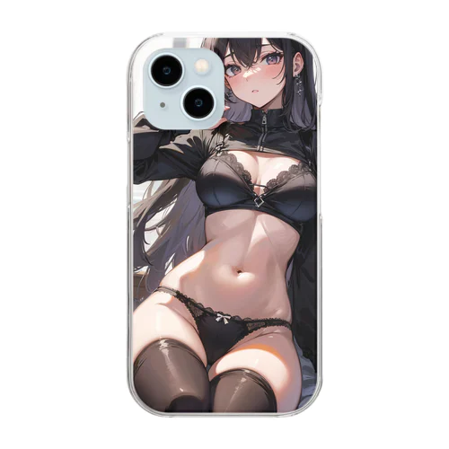 猫耳グラマー Clear Smartphone Case