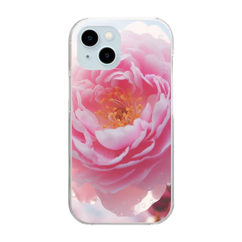 4月11日の誕生花　八重桜(牡丹桜) Clear Smartphone Case