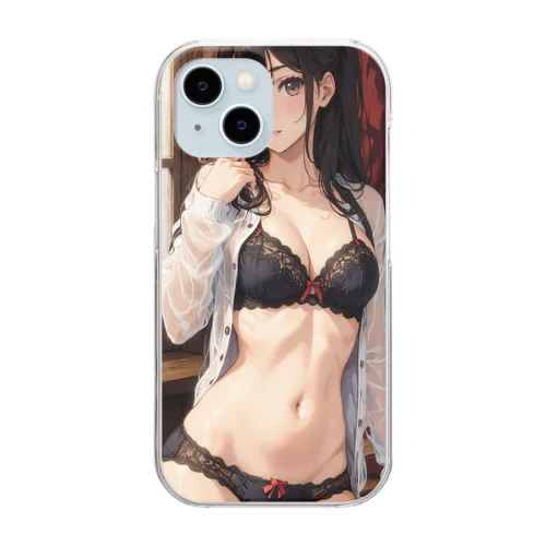 カワイイ下着女子 Clear Smartphone Case