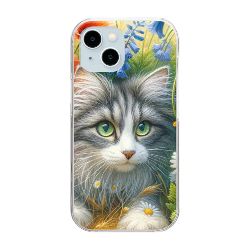 猫ちゃん Clear Smartphone Case