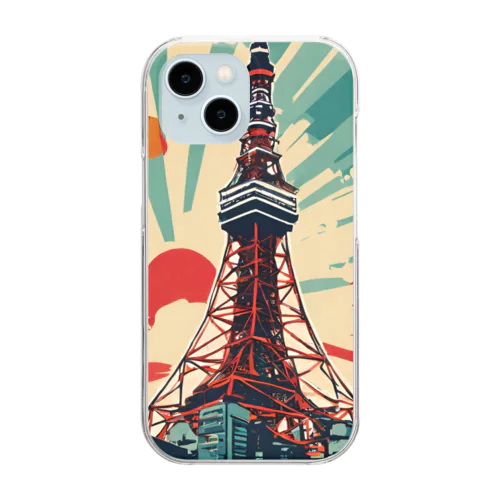 POPARTTOKYOTOWER クリアスマホケース