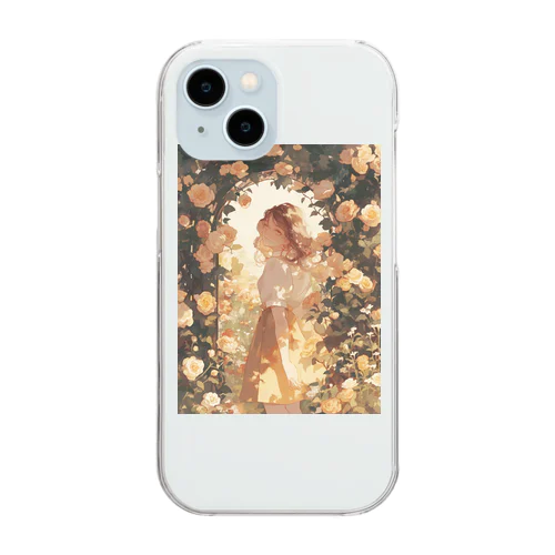 バラのアーチをくぐる美女　ラフルール　1859 Clear Smartphone Case