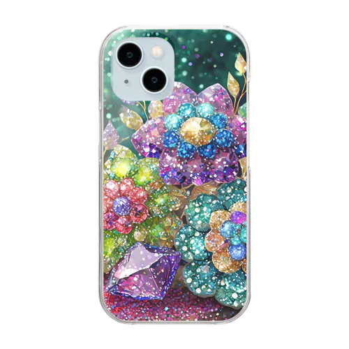 ジュエリーフラワー Clear Smartphone Case