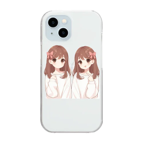 双子の姉妹 Clear Smartphone Case