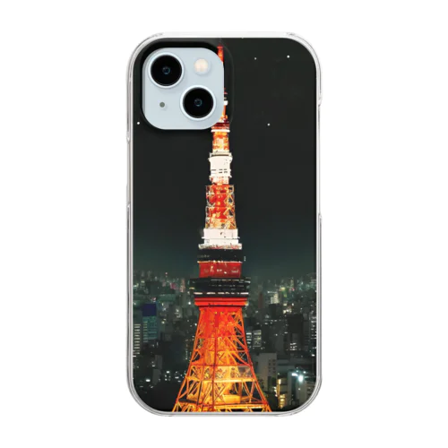 夜景～大都会・東京の夜～ Clear Smartphone Case