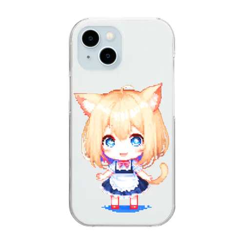 8-BITnekomimiMaid Clear Smartphone Case