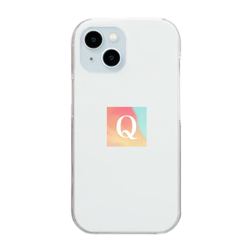 QUEEN'S RUSHのQホワイト Clear Smartphone Case