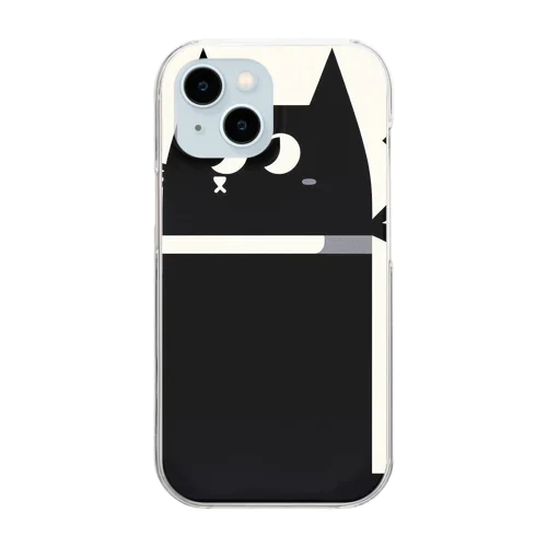 満たされた黒猫 Clear Smartphone Case