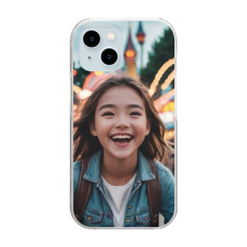 笑顔の少女 Clear Smartphone Case