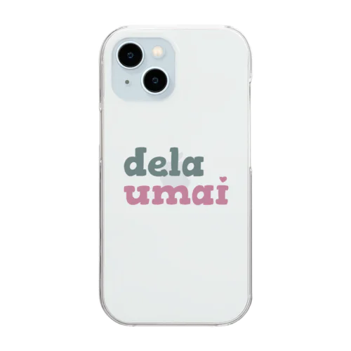 dela umai ロゴ Clear Smartphone Case