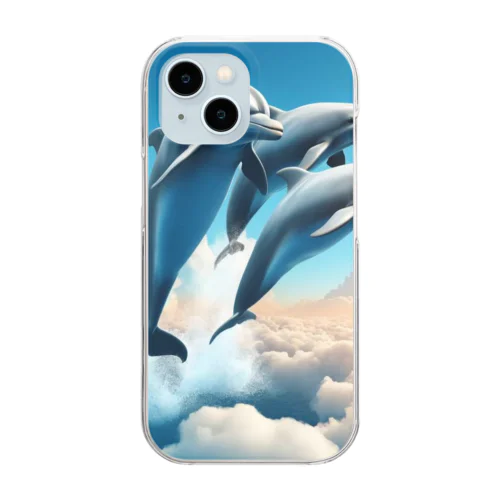 ✨Three Dolphins Soar✨ Clear Smartphone Case