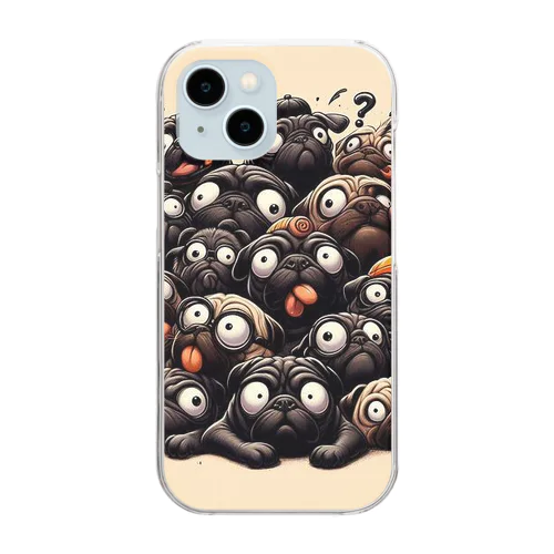 Lots of Pugs series Clear Smartphone Case