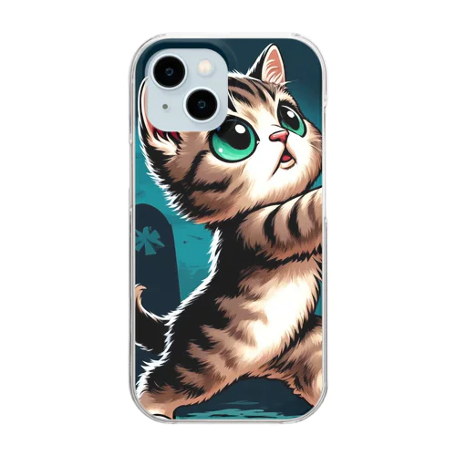 子猫ハザード Clear Smartphone Case