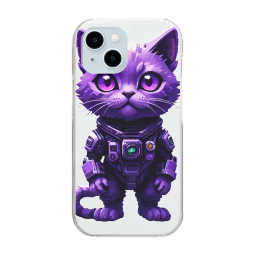 宇宙に連れてってくれる猫 Clear Smartphone Case