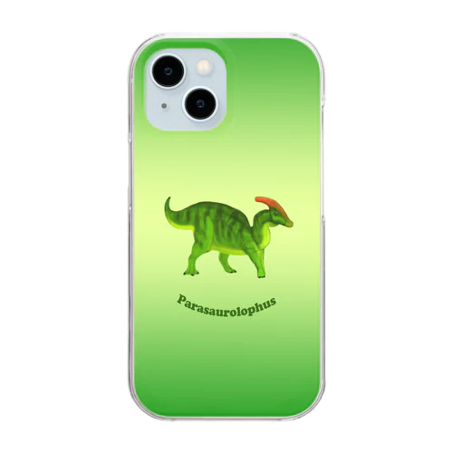 恐竜スマホケース　パラサウロロフス Clear Smartphone Case