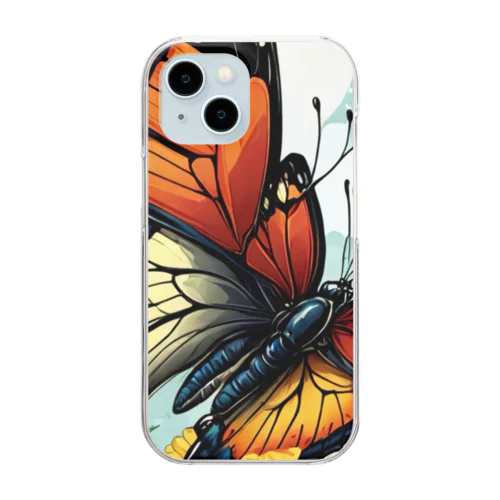 美しき蝶の舞 Clear Smartphone Case