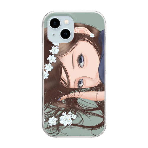 花かんむり Clear Smartphone Case