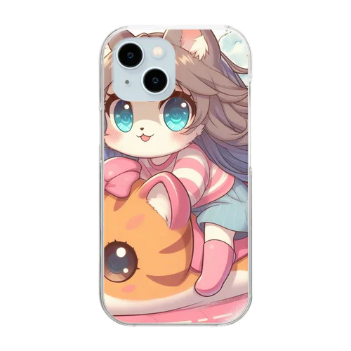 海辺のサーファー気分 Clear Smartphone Case