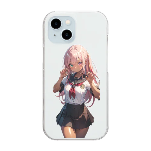 ガオーのポーズ Clear Smartphone Case