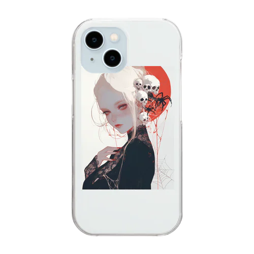 美女とドクロラフルール　1859 Clear Smartphone Case