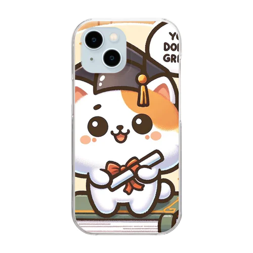 子猫の応援 Clear Smartphone Case