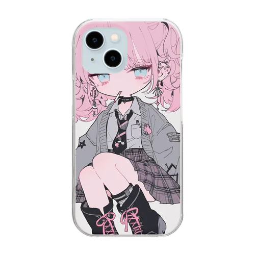 女の子ミニキャラ1 Clear Smartphone Case