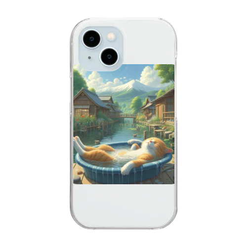 眠りネコ Clear Smartphone Case