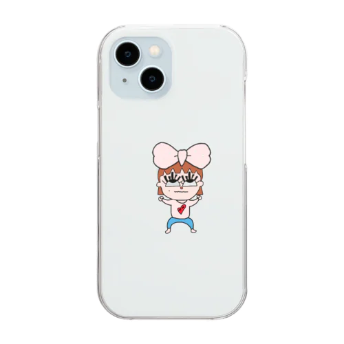 がけっぷちちゃん Clear Smartphone Case