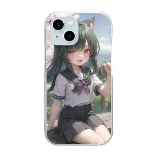 ネコみどり⭐ Clear Smartphone Case