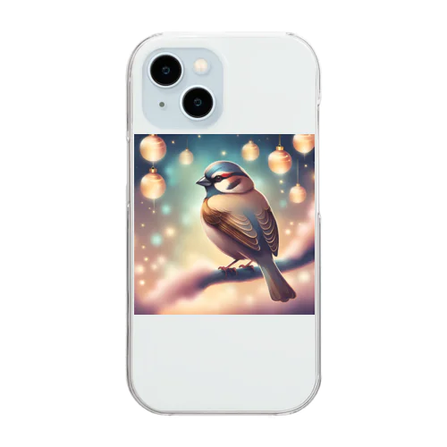 ニュウナイスズメ Clear Smartphone Case