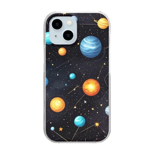 宇宙空間デザイン Clear Smartphone Case