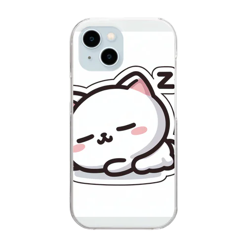 ふわふわの毛並みにうっとり Clear Smartphone Case