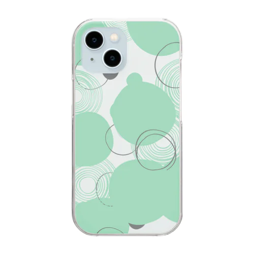 bubbles: clear mint Clear Smartphone Case