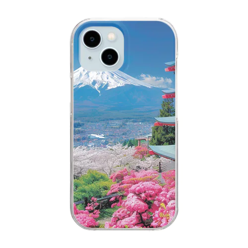 絶景な富士山ツツジ満開の季節 アメジスト 2846 Clear Smartphone Case