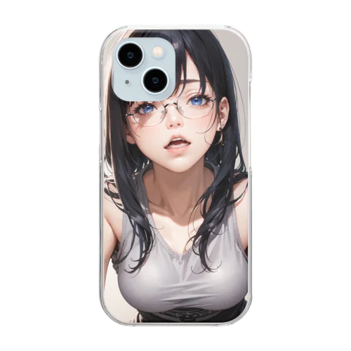 黒髪美少女　美鈴ちゃん２ Clear Smartphone Case