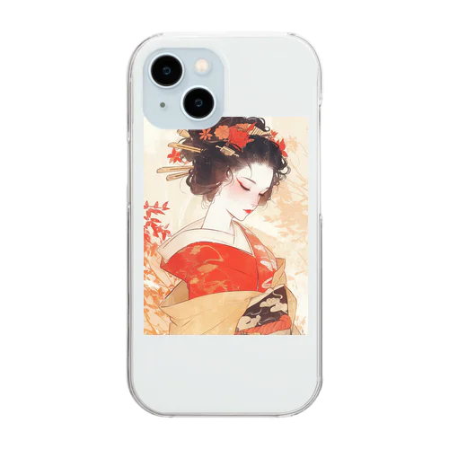 舞妓さん Clear Smartphone Case