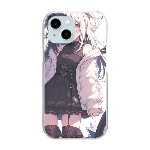 冷極フローズン✕小悪魔ガール Clear Smartphone Case