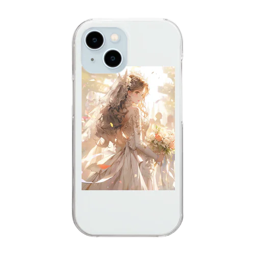 ウエデｲングドレス憧れ　なでしこ1478 Clear Smartphone Case