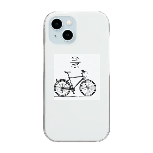 自転車ロゴ Clear Smartphone Case