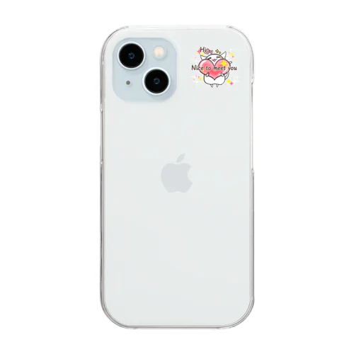 Nice to meet you♡ Clear Smartphone Case