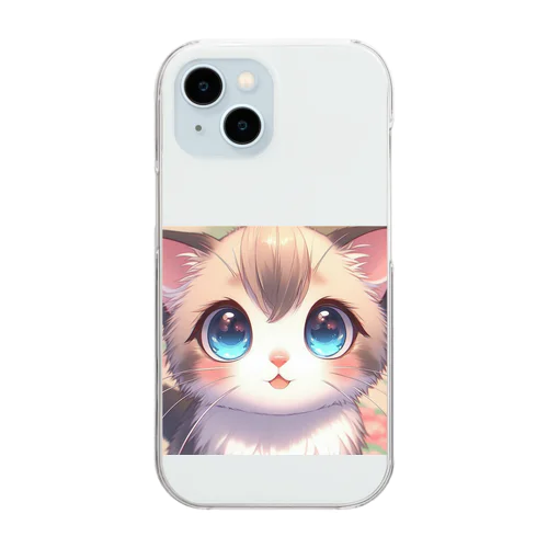 モフモフ Clear Smartphone Case