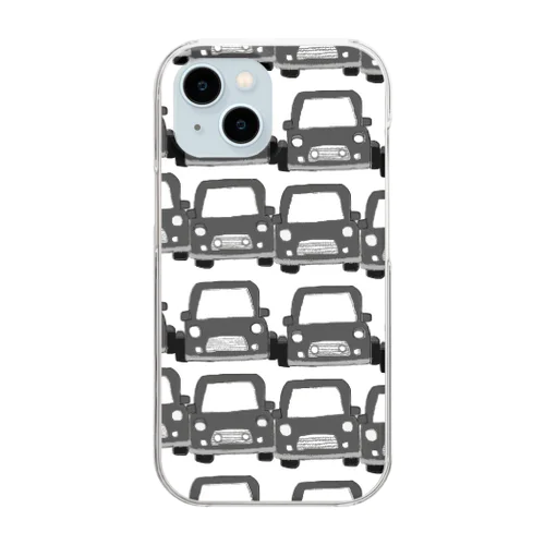 ミニミニ大集合(モノクロver)📱 Clear Smartphone Case