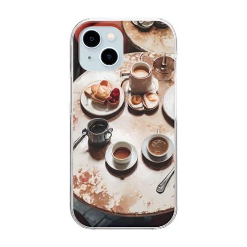 コーヒータイム Clear Smartphone Case