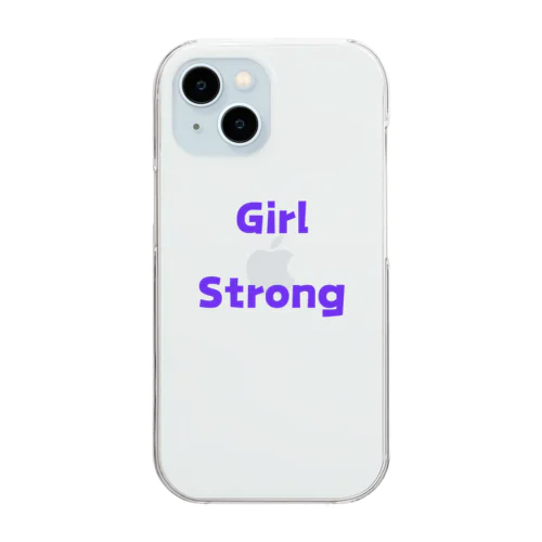 Girl Strong-強い女性を表す言葉 クリアスマホケース