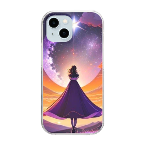 後ろ姿の女の子 Clear Smartphone Case