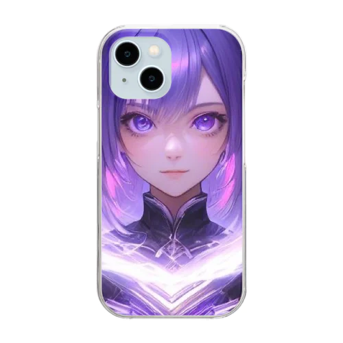 紫の魔法少女 Clear Smartphone Case