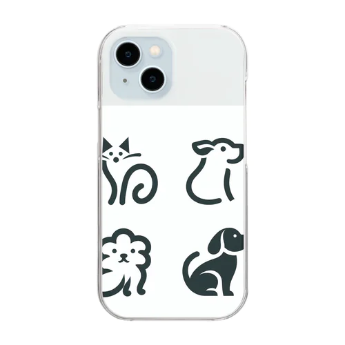 動物たち Clear Smartphone Case