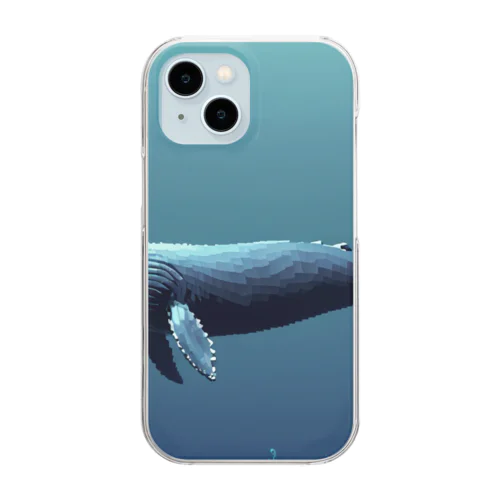 海中を泳ぐクジラのひれ Clear Smartphone Case